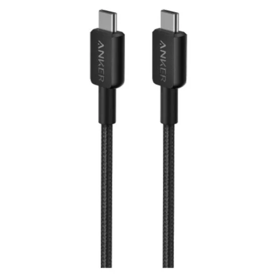 Anker 322 Usb-C To Usb-C Cable 60W Braided (0.9M/3Ft) -Black